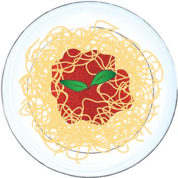 Pasta plate Stock Illustration