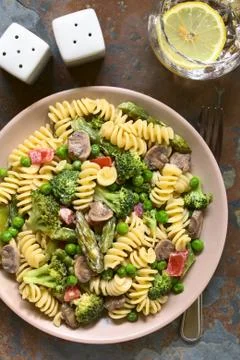 Pasta Primavera Stock Photos