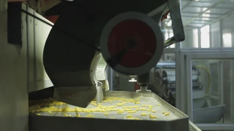 Pasta production Video stock 128024203