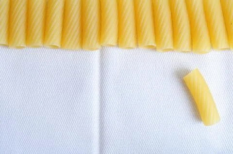 Pasta, raw macaroni frame, concept for Italian food Stock Photos