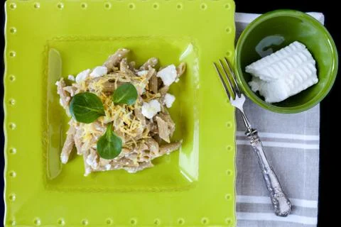 Pasta With Ricotta Stock Photos
