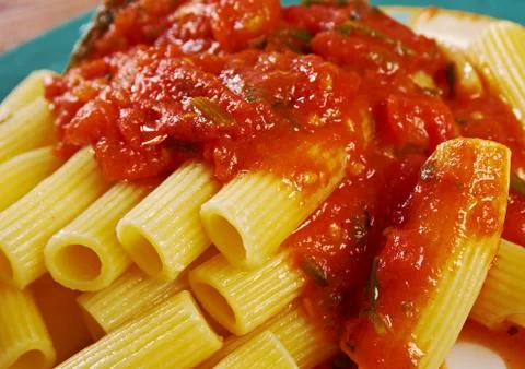 Pasta rigaton Stock Photos