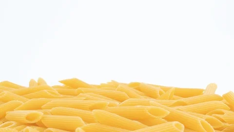 Pasta rotating on white background, copy-space (loopable) Stock-Footage 92411961