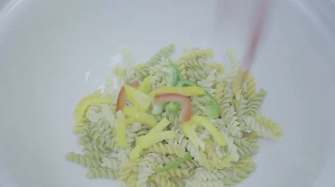Pasta salad Stock Footage 59839592