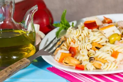 Pasta salad Foto stock