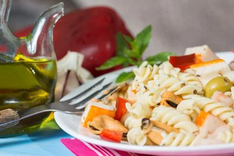 Pasta salad Foto stock