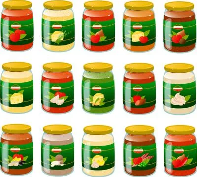 Pasta sauces Stock Illustration