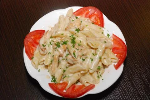 Pasta with seafood Stock Photos