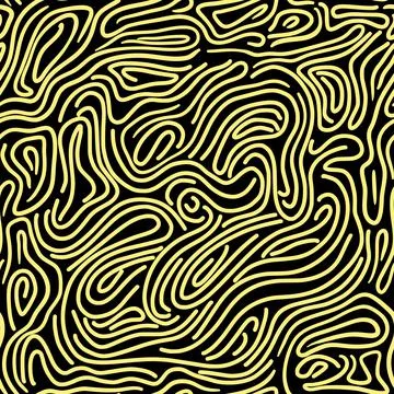 Pasta seamless pattern background. Asian Japanese ramen noodle, spaghetti Stock Illustration