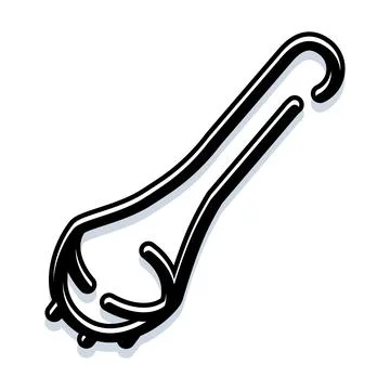 Pasta server utensil preparing spaghetti cuisine Stock Illustration