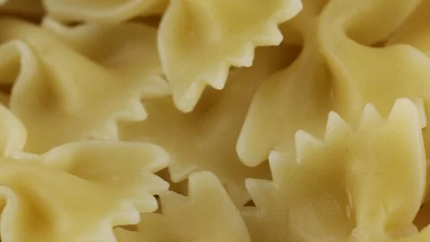 Pasta in the shape of butterflies Stock Footage 95876231