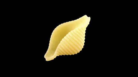 Pasta shell isolated Video stock 34378300