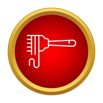 Pasta spaghetti noodles on fork line icon Stock Illustration