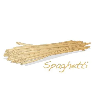 Pasta. Spaghetti vector illustration Stock Illustration