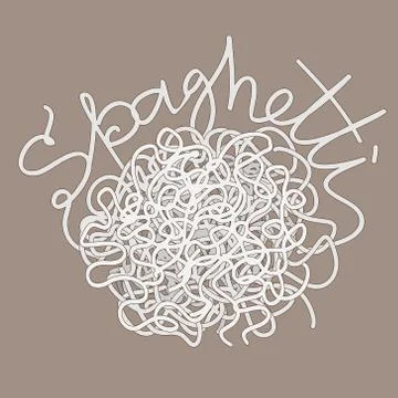 Pasta. Spaghetti vector illustration Stock Illustration