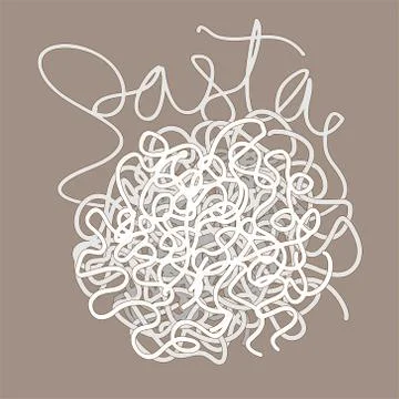 Pasta. Spaghetti vector illustration Stock Illustration