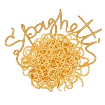 Pasta. Spaghetti vector illustration Stock Illustration
