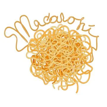 Pasta. Spaghetti vector illustration Stock Illustration