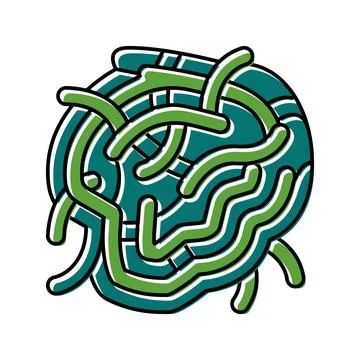Pasta spinach color icon vector illustration Stock Illustration