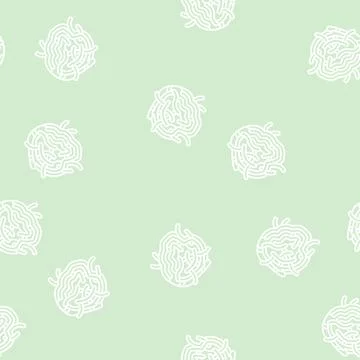 Pasta spinach line seamless pattern Stock Illustration