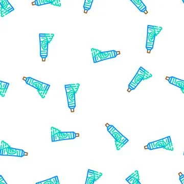 Pasta spinach vector seamless pattern Stock Illustration