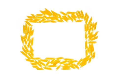 Pasta with square shape on white background 스톡 사진
