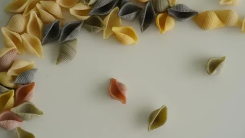 Pasta on a table. Stock Photos