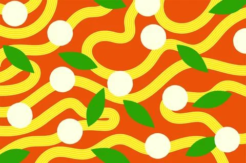 Pasta with tomato sauce Stock Illustration