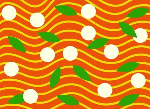 Pasta with tomato sauce Stock Illustration