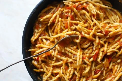 Pasta with tomatoes Foto stock