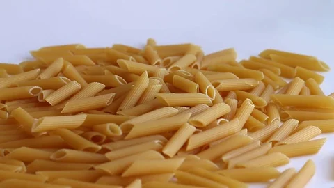 Pasta tube falls back Video stock 74248675