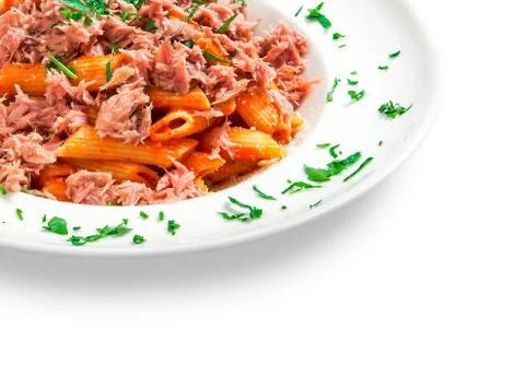 Pasta with tuna Stock Photos