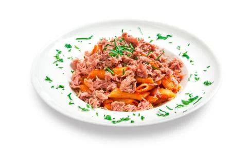 Pasta with tuna Stock Photos