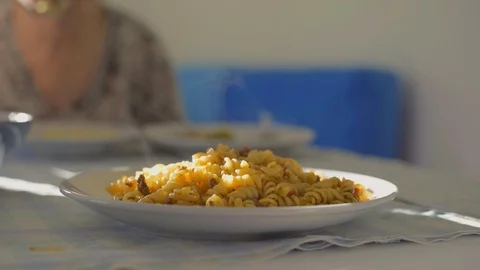 Pasta under the sun light Stock Footage 95425448