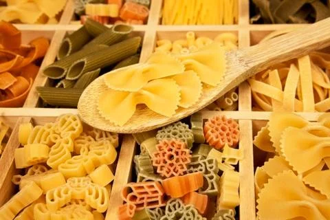 Pasta variation. Stock Photos
