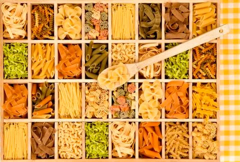 Pasta variation. Stock Photos