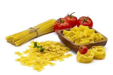 Pasta variations Stock Photos