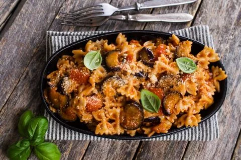 Pasta with vegetables Stock Photos