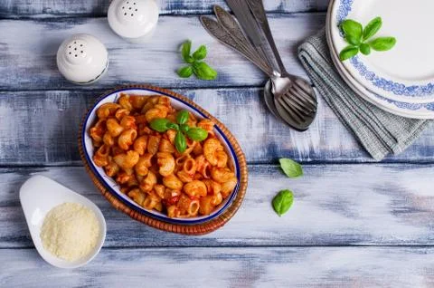Pasta with vegetables Stock Photos