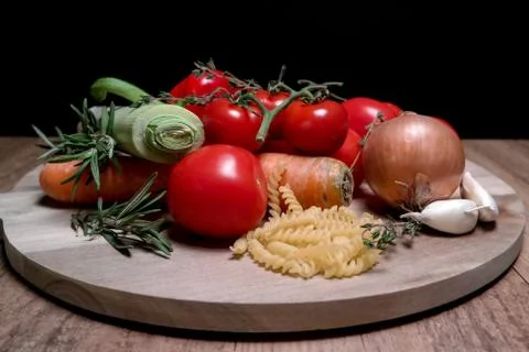Pasta vegetables 库存照片