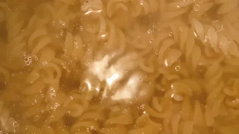 Pasta in the Water Close Up Stock Footage 139191689