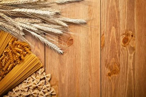 Pasta with wheat Foto stock