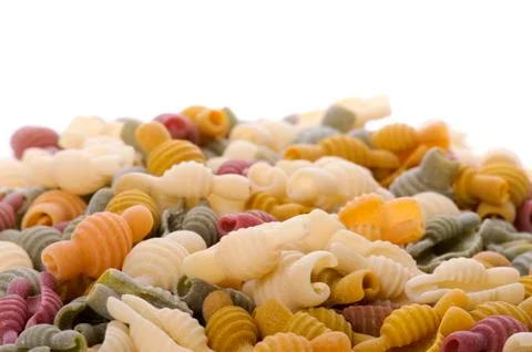 Pasta on white Stock Photos
