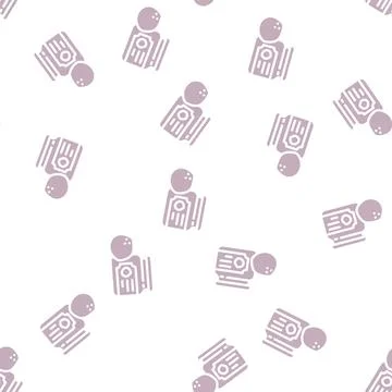 Paste coconut tropical glyph vector seamless pattern Illustrazione stock