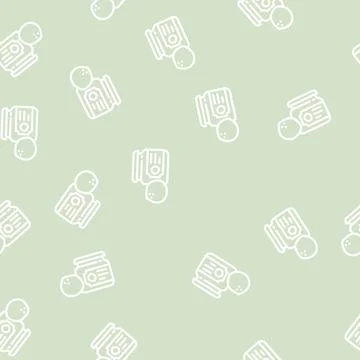 Paste coconut tropical line vector seamless pattern Illustrazione stock