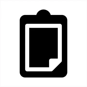 Paste glyph icon vector illustration isolated on white background イラスト素材