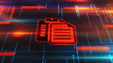 Paste icon emerging from lines of code, suggesting secure data encryption Stock Footage 326022185