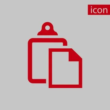 Paste icon stock vector illustration flat design Stock Illustration