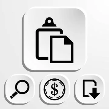 Paste icon stock vector illustration flat design Stock Illustration