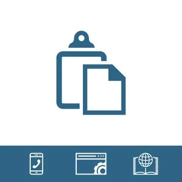Paste icon stock vector illustration flat design Stock Illustration
